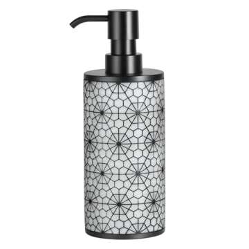 Shinowa Liquid Hand Soap Dispenser, Resin Lotion Dispenser Bottle with Silver and Gold Pump Head,Anti Rust Refillable Pump Bottle for Bathroom Vanity Kitchen, Morandi Blue