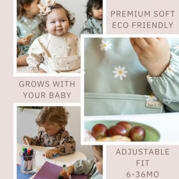 Zoe & Co Premium Baby Bibs with Food Catcher