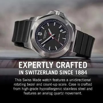 Victorinox Swiss Army I.N.O.X. Rubber Watch, 43mm, Black