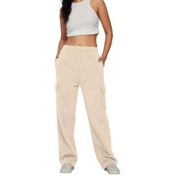 AUTOMET Womens Cargo Sweatpants - Cozy and Stylish Joggers