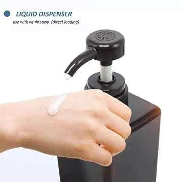 Pump Bottle, Refillable Plastic Empty Lotion Soap Dispenser Liquid Container for Bathroom Shampoo and Body Wash, 22oz/650ml Amber 2 Pack