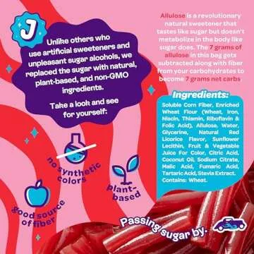 Sugar Free Vegan Red Licorice - Keto Delight by JOYRIDE