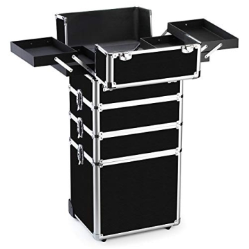 OUDMAY 4 in 1 Makeup Train Case with Aluminum Frame
