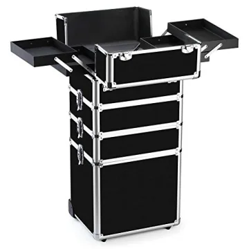 OUDMAY 4 in 1 Makeup Train Case with Aluminum Frame