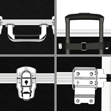 OUDMAY 4 in 1 Makeup Train Case with Aluminum Frame