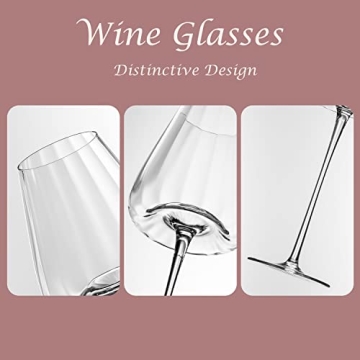 Elegant PTSTING Hand Blown 20oz Wine Glasses Set of 2