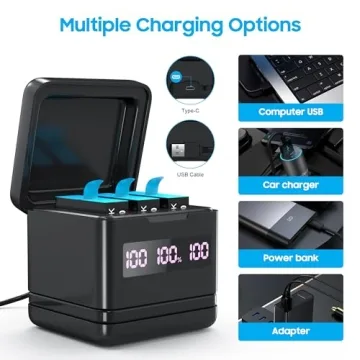 GoPro Hero 9-12 2000mAh Battery Pack & Charger