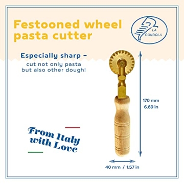 La Gondola Pasta Cutter Wheel for Handmade Italian Pasta