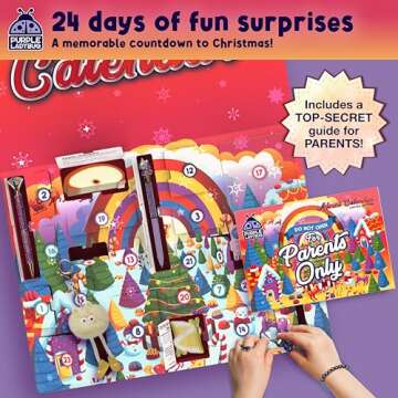 PURPLE LADYBUG Christmas Girls Advent Calendar 2024 Kids with 24 Unique Gifts - Crafts, Jewelry, Accessories & More - Tween Advent Calendar 2024 Teen Girls, Fun 24 Days Christmas Countdown for Girl 6+