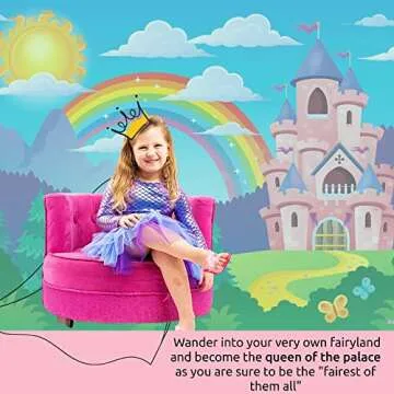 MAKE IT UP - Little Princess Deluxe Girl Dress Up & Slippers with Jewelry Set for Role Play - Kids' Dress Up & Pretend Play with 3 Pairs of Princess Shoes, 2 Crowns, 1 Necklace & 1 Pair of Earrings