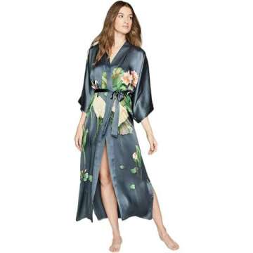 Luxurious KIM+ONO Handpainted Silk Kimono Robe