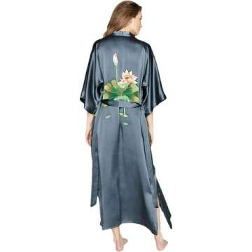 Luxurious KIM+ONO Handpainted Silk Kimono Robe