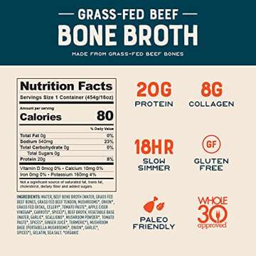 Bare Bones Beef Bone Broth - Protein Rich & Keto Friendly