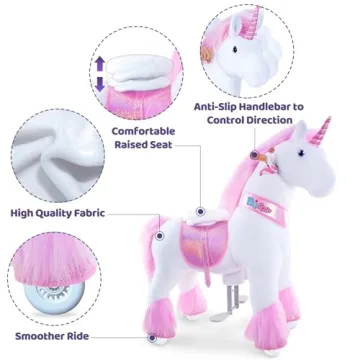 PonyCycle Unicorn Ride-On Toy for Ages 4-8 - Active Fun
