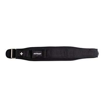Harbinger 5-Inch Weightlifting Belt with Flexible Ultra-light Foam Core, Black, Large (33 - 37 Inches)