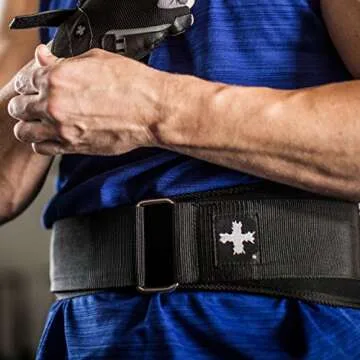 Harbinger 5-Inch Weightlifting Belt with Flexible Ultra-light Foam Core, Black, Large (33 - 37 Inches)