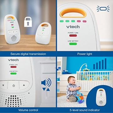 VTech Upgraded Audio Baby Monitor Long Range Rechargeable