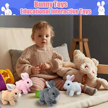 Interactive Realistic Bunny Toy for Kids' Fun and Education