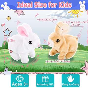 Interactive Realistic Bunny Toy for Kids' Fun and Education