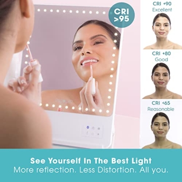 Glamcor Riki Skinny Smart Vanity Mirror with LED Lighting