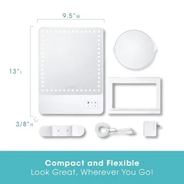 Glamcor Riki Skinny Smart Vanity Mirror with LED Lighting