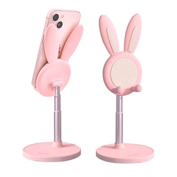 NOCKSY Cute Bunny Phone Holder, Desktop Cell Phone Holder Stand Compatible with All Mobile Phone/Tab...