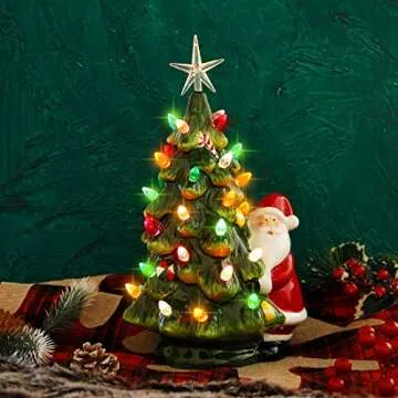 Lulu Home 13 Inch LED Light Up Christmas Tree