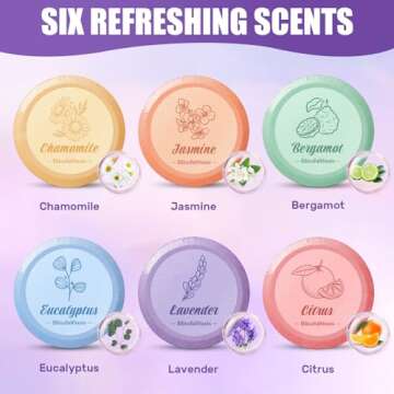 BlissfulOasis Shower Steamers 6 Packs, Shower Bath Bombs with Natural Fragrance, Self-Care & Relaxat...