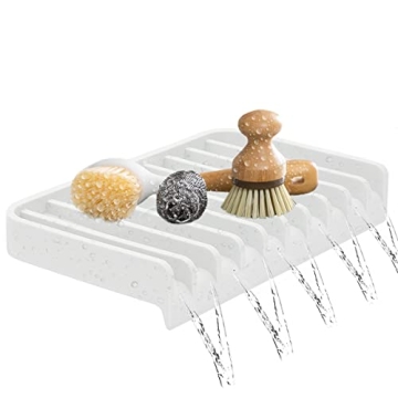 EFFILOGIC Kitchen Soap Tray - Dish Soap Holder for Kitchen Counter Kitchen Sink Sponge Holder Sink P...