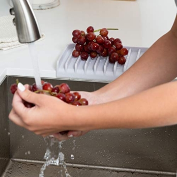 EFFILOGIC Kitchen Soap Tray - Dish Soap Holder for Kitchen Counter Kitchen Sink Sponge Holder Sink Protectors for Kitchen Sink Organizer Drying Mat for Kitchen Counter Bathroom Soap Holder Large White