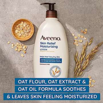 Aveeno Skin Relief 24-Hour Moisturizing Lotion for Sensitive Skin with Natural Shea Butter & Triple ...