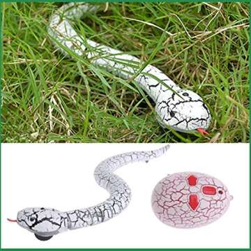 Liberty Imports 16 Inch Remote Control Rattle Snake Toy, Realistic Reptile Robot with Egg Shaped Inf...