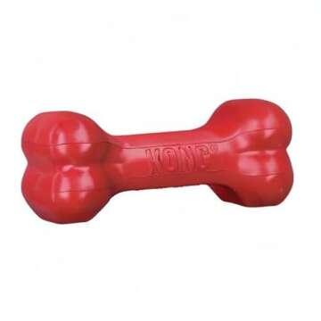 KONG Goodie Bone - Classic Durable Natural Rubber Dog Bone, Supports Mental Engagement - Treat Dispensing - Red - for Small Dogs