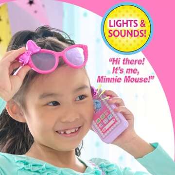 Disney Junior Minnie Mouse Bowfabulous Bag Set, 7-Piece Dress Up and Pretend Play Toy Purse, Kids To...