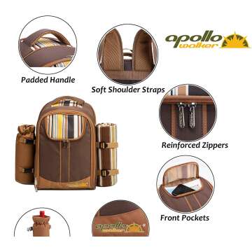 APOLLO WALKER Backpack with Blanket Compartment