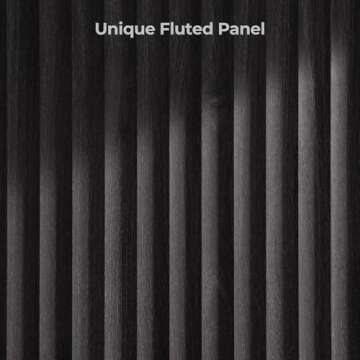 SICOTAS Buffet Cabinet with Storage Accent Sideboard Modern Credenza with Doors & Shelves Fluted Media Console Wood Mid Century Coffee Bar Table for Living Room Kitchen Dining Room Hallway