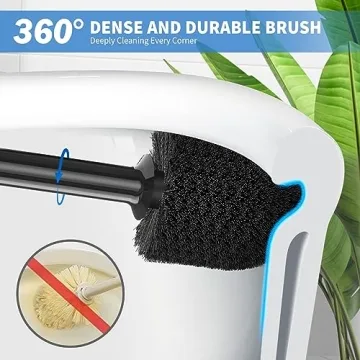 Uptronic Heavy Duty Toilet Plunger and Brush Set with Holder