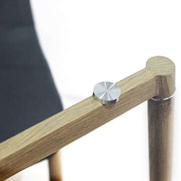 IDS Online Mid Century Dining Table, Office Desk, Glass : 8mm, Wooden Skin