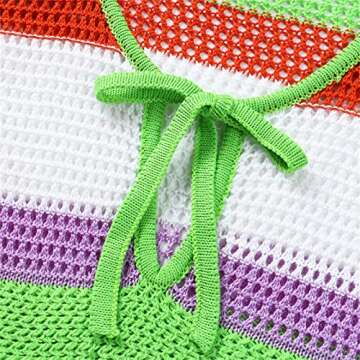 Stylish NaranjaBurbuja Backless Crochet Mini Dress