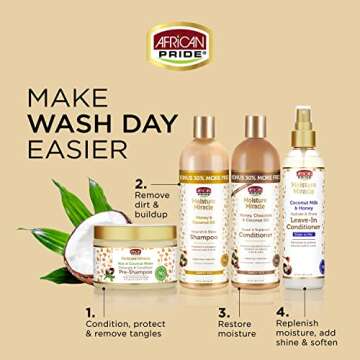 African Pride Pre-Shampoo for Curls & Coils, 3 Pack, 12 oz