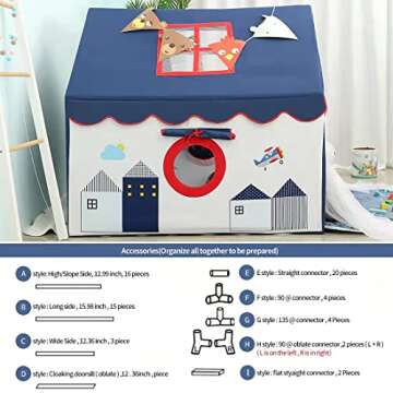 YOIKO Kids Indoor Playhouse Tent with Star Lights