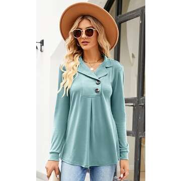 Newchoice Women's Long Sleeve Tunic for Easy Versatility