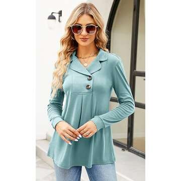 Newchoice Women's Long Sleeve Tunic for Easy Versatility