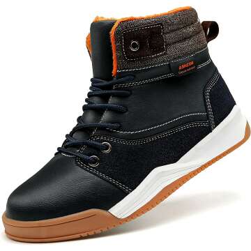Boys Winter Snow Boots - Non-Slip High Tops
