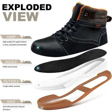 Boys Winter Snow Boots - Non-Slip High Tops