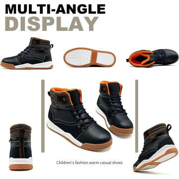 Boys Winter Snow Boots - Non-Slip High Tops
