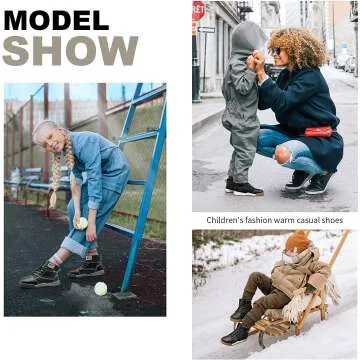 Boys Winter Snow Boots - Non-Slip High Tops