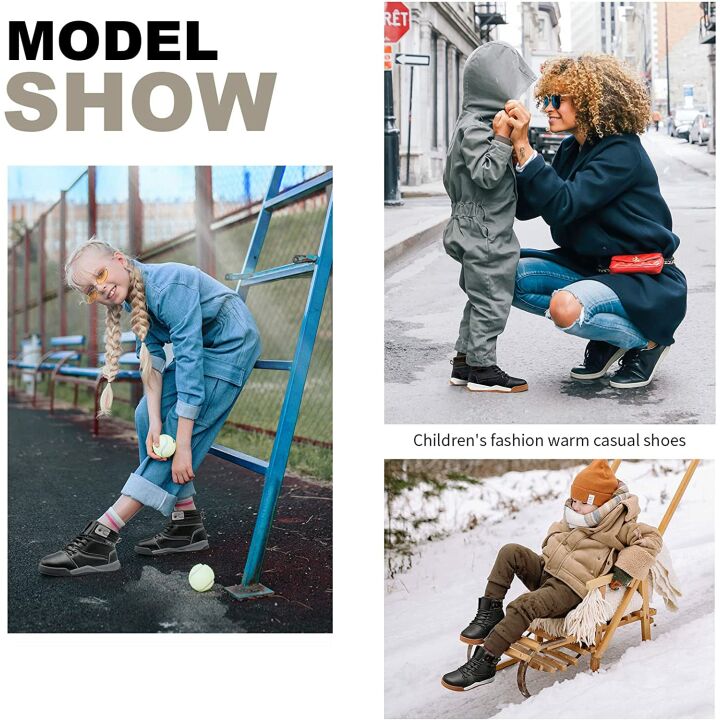 Boys Winter Snow Boots - Non-Slip High Tops