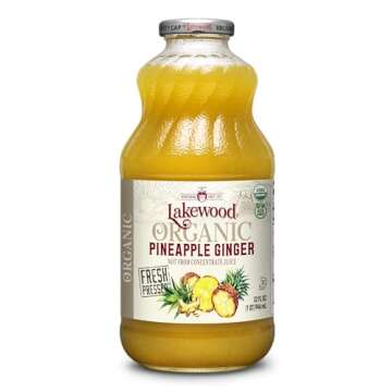 Lakewood Organic Pineapple Ginger Juice - Refreshing, Eco-Friendly & Delicious