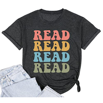 Soft Cotton Read Book Shirt for Women Book Lovers